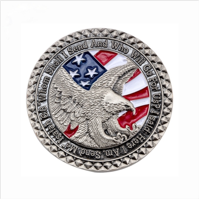 3D eagle challenge coin