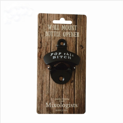 Gift card wall bottle opener